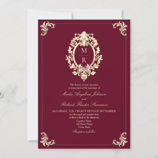 Elegante bruine QR-code trouwkaart Kaart (Voorkant)