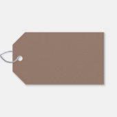 Elegante Bruine Romantische Bruiloft Cadeaulabel (Achterkant Horizontaal)