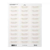 Elegante Bruine Romantische Bruiloft Etiket (Full Sheet)