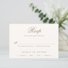 Elegante Bruine Romantische Bruiloft