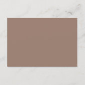 Elegante Bruine Romantische QR Code Bruiloft RSVP Kaartje (Achterkant)