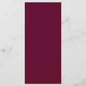 Elegante Bruine Rood Waterverf "MARIGOLD" Bruiloft Menu (Achterkant)