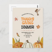 Elegante bruine vintage bloem Thanksgiving  Briefkaart (Voorkant / Achterkant)