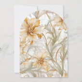 Elegante Bruine Waterverf Bloemenboog 70e verjaard Kaart (Achterkant)