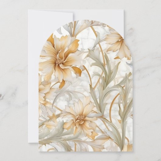 Elegante Bruine Waterverf Bloemenboog 70e verjaard Kaart (Achterkant)