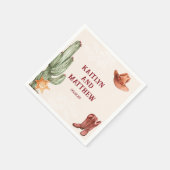 Elegante bruine westerne rustieke bruiloft servet (Hoek)