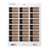 Elegante bruine zwarte zebra adreslabels etiket (Full Sheet)