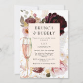 Elegante brunch & bubbelroze Vrijgezellenfeest Kaart (Voorkant)