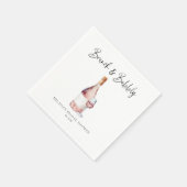 Elegante Brunch & Bubbels Bruidsbruiloft Servet (Hoek)