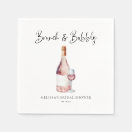 Elegante Brunch & Bubbels Bruidsfeest Servet