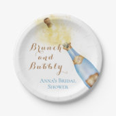 Elegante brunch en bruisende bruids-shower papieren bordje (Voorkant)