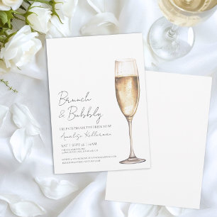 Elegante Brunch En Bruisende Bruiloft Borrel Kaart