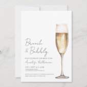 Elegante Brunch En Bruisende Bruiloft Borrel Kaart (Voorkant)