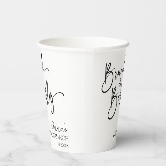 Elegante brunch en bubble verjaardagsbrunch papieren bekers (Rechts)
