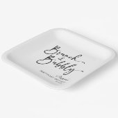 Elegante brunch en bubble verjaardagsbrunch papieren bordje (Gebogen)