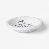 Elegante brunch en bubble verjaardagsbrunch papieren kommen (Gebogen)