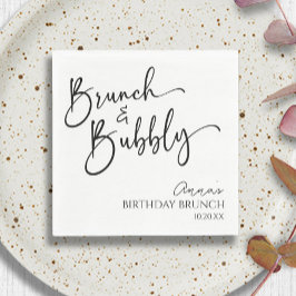 Elegante brunch en bubble verjaardagsbrunch servet
