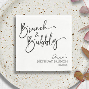 Elegante brunch en bubble verjaardagsbrunch servet