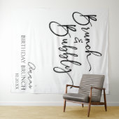 Elegante brunch en bubble verjaardagsbrunch wandkleed (In Situ (horizontaal))