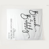 Elegante brunch en bubble verjaardagsbrunch wandkleed (Voorkant (horizontaal))