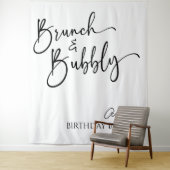 Elegante brunch en bubble verjaardagsbrunch wandkleed (In situ)