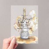 Elegante brunch en bubble Vrijgezellenfeest Acryl Uitnodigingen (Insitu (Draagbaar))