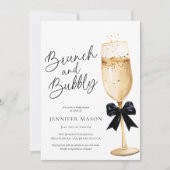 Elegante brunch en bubble Vrijgezellenfeest Kaart (Voorkant)