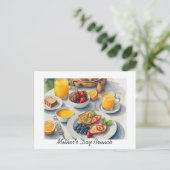 Elegante brunch foto Moederdag brunch Uitnodiging Briefkaart (Staand voorkant)