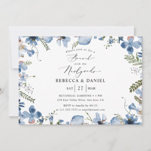 Elegante brunch met Passen getrouwd bruiloft uitno Kaart (Voorkant)