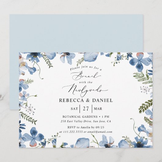 Elegante brunch met Passen getrouwd bruiloft uitno Kaart (Voorkant / Achterkant)