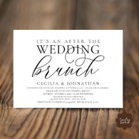 Elegante brunch na de bruiloft, zwart en wit