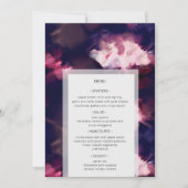 Elegante Brush Stroke Bruiloft Diner Menu Kaart (Voorkant)