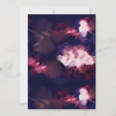 Elegante Brush Stroke Bruiloft Diner Menu Kaart (Achterkant)