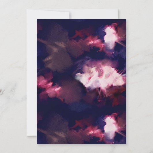 Elegante Brush Stroke Bruiloft Diner Menu Kaart (Achterkant)