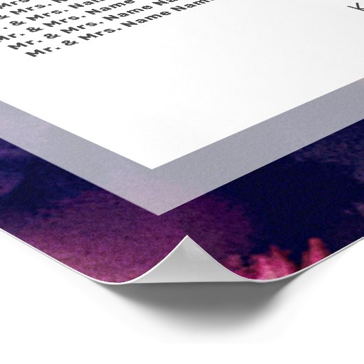 Elegante Brush Stroke Trouwstoel Grafiek Poster (Hoek)