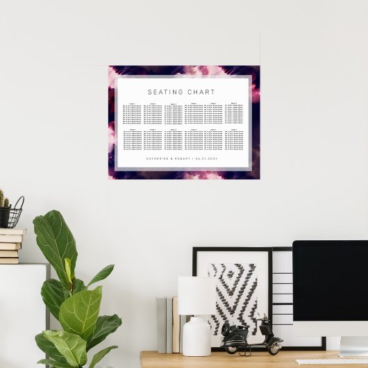 Elegante Brush Stroke Trouwstoel Grafiek Poster (Thuiskantoor)