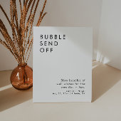 Elegante bubbel verzenden van de bruiloft receptie reclamebord met voetstuk