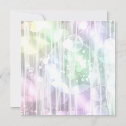 Elegante bubbels roze en Paarse Quinceanera Kaart (Achterkant)