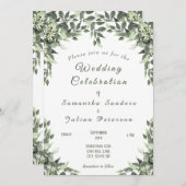 Elegante Budget Botanische Eucalyptus Bruiloft Kaart (Voorkant / Achterkant)