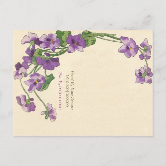 Elegante budget bruids douche uitnodiging (Achterkant)