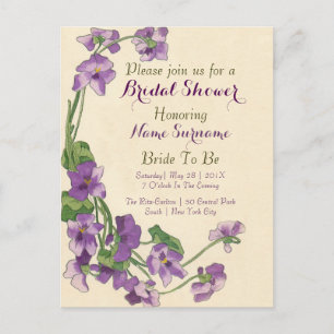 Elegante budget bruids douche uitnodiging briefkaart