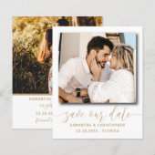 Elegante budget foto save our date uitnodiging (Voorkant / Achterkant)