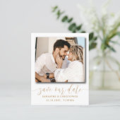 Elegante budget foto save our date uitnodiging (Staand voorkant)