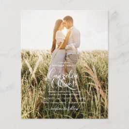 Elegante BUDGET-fotobewerking Smaragdgroene Huweli Flyer