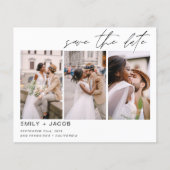 Elegante budget save-the-date 4 foto uitnodigingen (Voorkant)