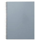 Elegante Budget Stof Blauw Monochroom Notitieboek (Voorkant)