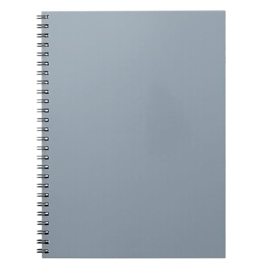 Elegante Budget Stof Blauw Monochroom Notitieboek (Voorkant)