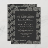 Elegante budgetlijnen formeel zwart-wit bruiloft (Voorkant / Achterkant)