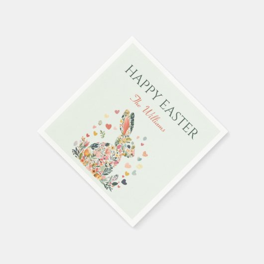 Elegante Bunny Spring Brunch Servet (Hoek)