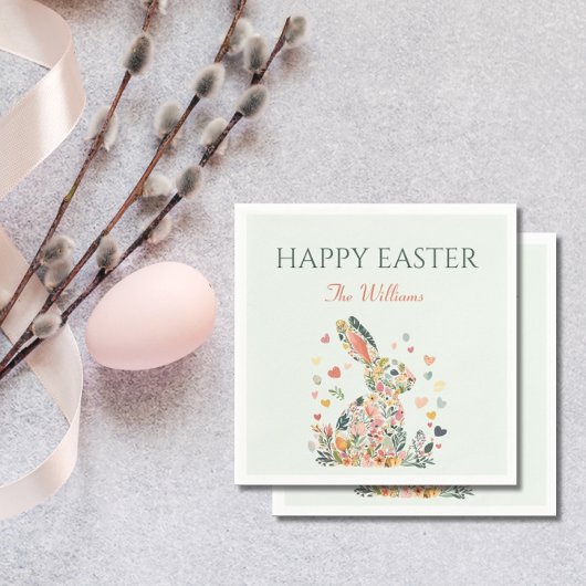 Elegante Bunny Spring Brunch Servet